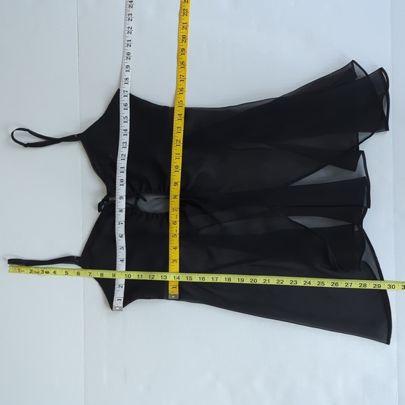 Victoria's Secret Sexy Sheer Negligee w/Bottoms M Black - Picture 14 of 16